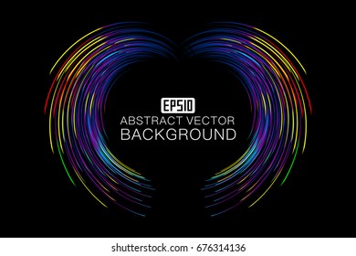 A line consisting of glowing beams, background maps, and abstract vector backgrounds