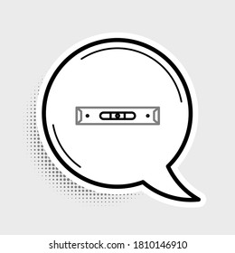 Line Construction bubble level icon isolated on grey background. Waterpas, measuring instrument, measuring equipment. Colorful outline concept. Vector