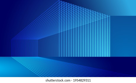 Line Construction Extends Space Technology Sense Spatial Sense Vector Background 