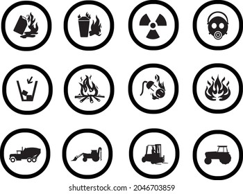 line construction safety icon design and black 