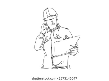 line construction,Civil engineer,Architects and worker,  vector illustration