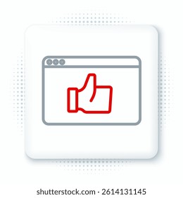 Line Consumer or customer product rating icon isolated on white background. Colorful outline concept. Vector