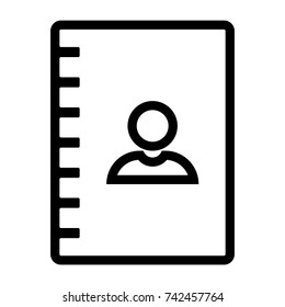 Line Contact Book Icon