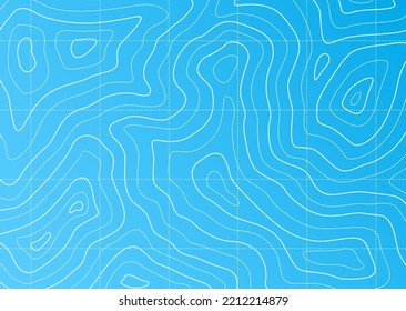 Line contour ocean or sea topographic map. Water territory topography graphic background or contour pattern, marine navigation vector backdrop or map. Sea topographical, weather forecast wallpaper svg
