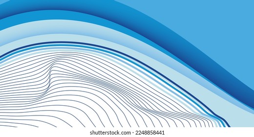 Line corner dots, blue background panel	