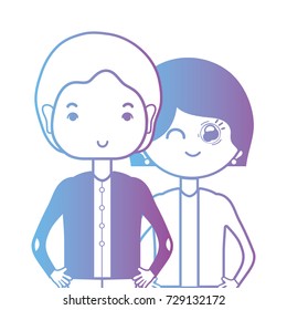 line couple togeter with hairstyle design