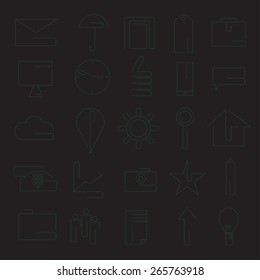 line craft web icons set for business