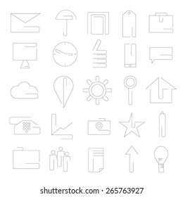line craft web icons set for business