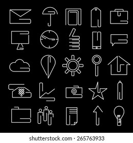 line craft web icons set for business