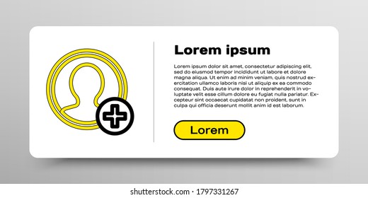 Line Create account screen icon isolated on white background. Colorful outline concept. Vector