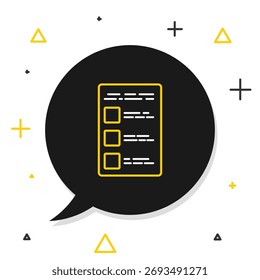 Línea Create pantalla de Cuenta en el icono del teléfono móvil aislado en el fondo blanco. Concepto de contorno colorido. Vector