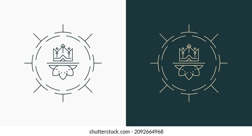 line are creative illustration and symbol for logo design or template