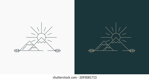 line are creative illustration and symbol for logo design or template