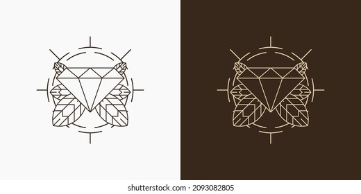 line are creative illustration and symbol for logo design or template