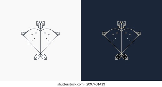 line are creative illustration and symbol for logo design or template