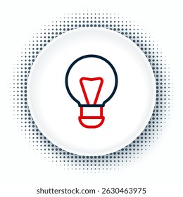 Line Creative lamp light idea icon isolated on white background. Concept ideas inspiration, invention, effective thinking, knowledge and education. Colorful outline concept. Vector
