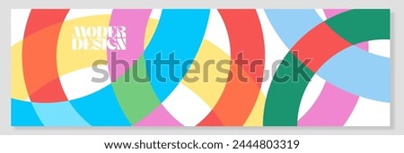 line creative modern abstract circle background art design graphics card banner. plastic shapes geometric and overlay effect. fluid vector illustration for cover, label minimal colorful halftone