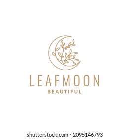 aumento de línea con el logotipo de hoja de planta
