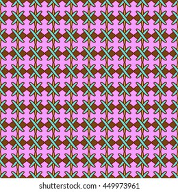 Line and cross seamless pattern. Fashion graphic background design. Modern geometric stylish abstract texture. Colorful template 4 prints, textiles, wrapping, wallpaper, website VECTOR illustration