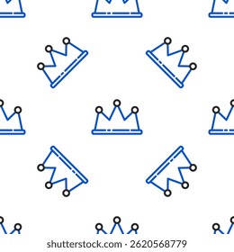 Icono de la corona aislado sin patrón sobre fondo blanco. Concepto de contorno colorido. Vector