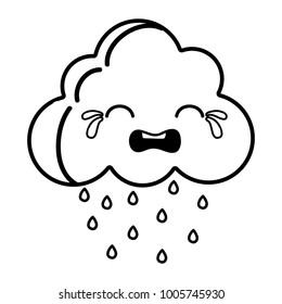 line crying natural cloud weather kawaii