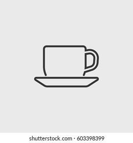 Line  cup  icon illustration isolated vector sign symbol
