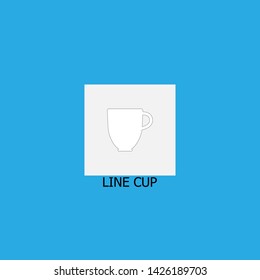 line cup icon sign signifier vector
