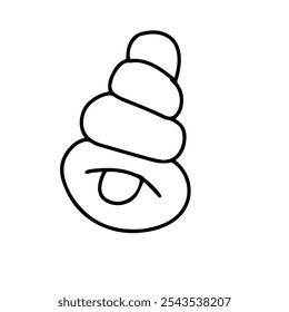 line cupcakes, muffin strawberry, banana bread. handrawn line cartoon bread and drink cafe doodles design. element stock