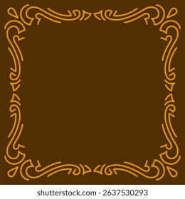 Line curl frame. Modern decorative linear background.