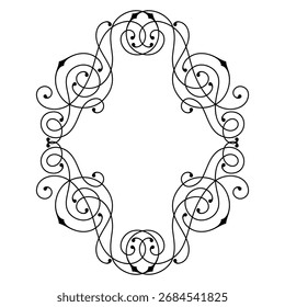 Marco de rizo de línea. Fondo lineal decorativo moderno.