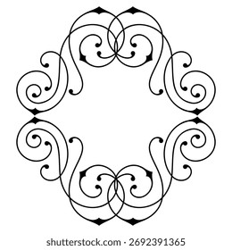 Marco de rizo de línea. Fondo lineal decorativo moderno.