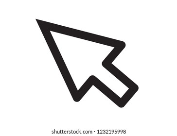 Line cursor icon in trendy flat style isolated on background.