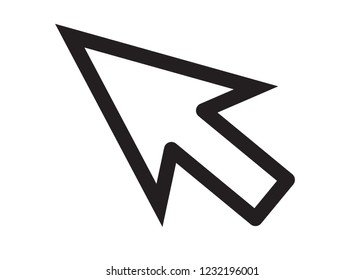 Line cursor icon in trendy flat style isolated on background.