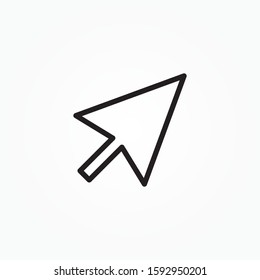 line cursor icon in trendy flat style isolated on background. line cursor icon page symbol for your web site design line cursor icon logo, app, UI. line cursor icon Vector illustration, EPS10.