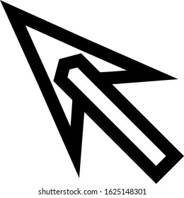 line cursor icon in trendy flat style isolated on background. line cursor icon page symbol for your web site design line cursor icon logo, app, UI.