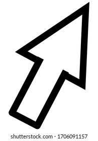 line cursor icon in trendy flat style isolated on white background for web and app