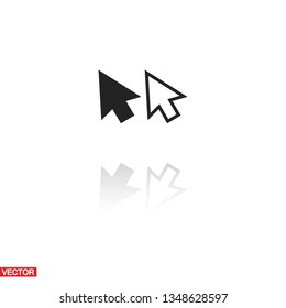 line cursor icon vector