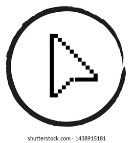 line cursor icon Vector illustration, EPS10.