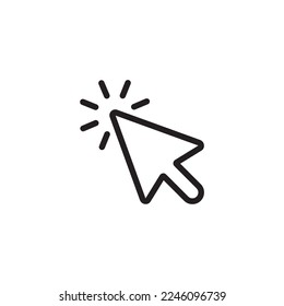 line cursor icon vector illustration