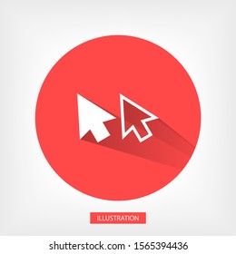 line cursor icon vector . Lorem Ipsum Flat Design 