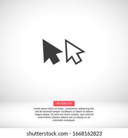 line cursor icon vector . Lorem Ipsum Flat Design