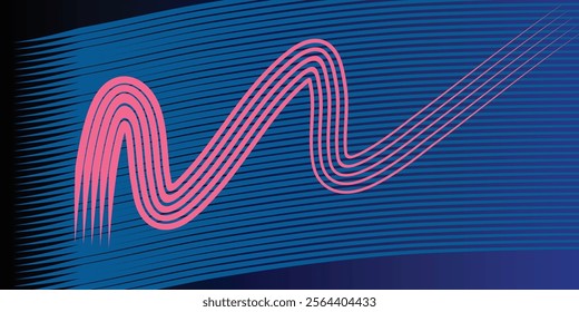 Line curve abstract background, vector illustration, suitable for , brochures, booklet, leaflet, presentation pages, flyer.