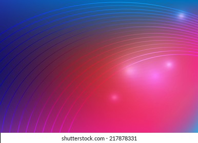 line curve geometry with shinny point light represent technology background