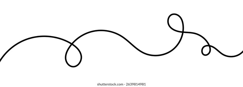 Line curve waves. Abstract squiggly line thin. Line art striped graphic template. Curve wave seamless pattern. Vector illustration.
