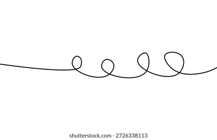 Line curve waves. Abstract squiggly line thin. Line art striped graphic template. Curve wave seamless pattern. Vector illustration.