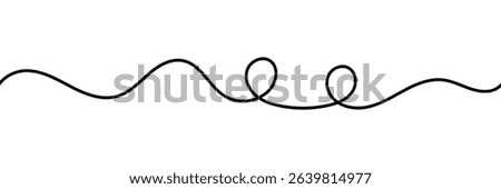 Line curve waves. Abstract squiggly line thin. Line art striped graphic template. Curve wave seamless pattern. Vector illustration.