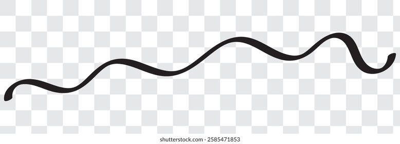Line curve waves flow pattern vector element design or abstract dynamic stroke linear graphic rays black as liquid audio sound stream or energy tech trail texture, digital geometric motion modern