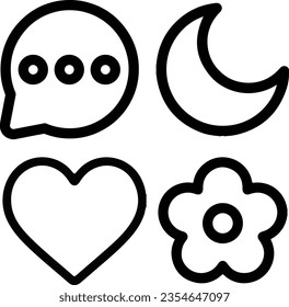 icono de línea lindo para la plantilla