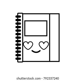 line cute and in love notebook object kawaii