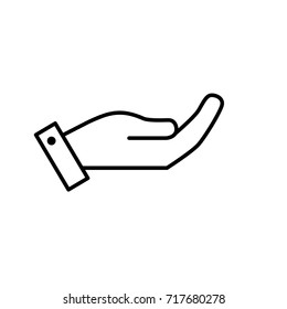 line cute person hand flat design